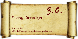 Zichy Orsolya névjegykártya