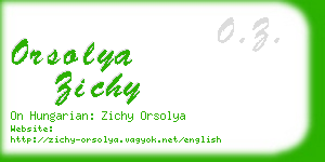 orsolya zichy business card